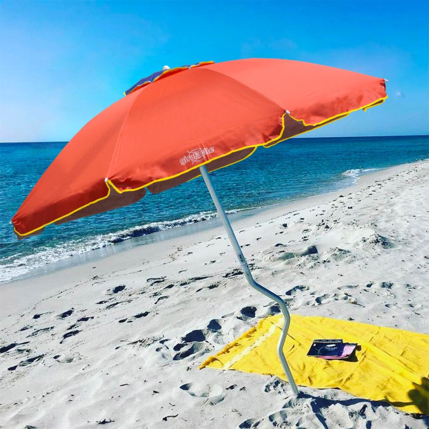 Ombrellone mare GiraFacile 220 Cm alluminio Protezione uv spiaggia pesca Eolo - Foto 9 di 41