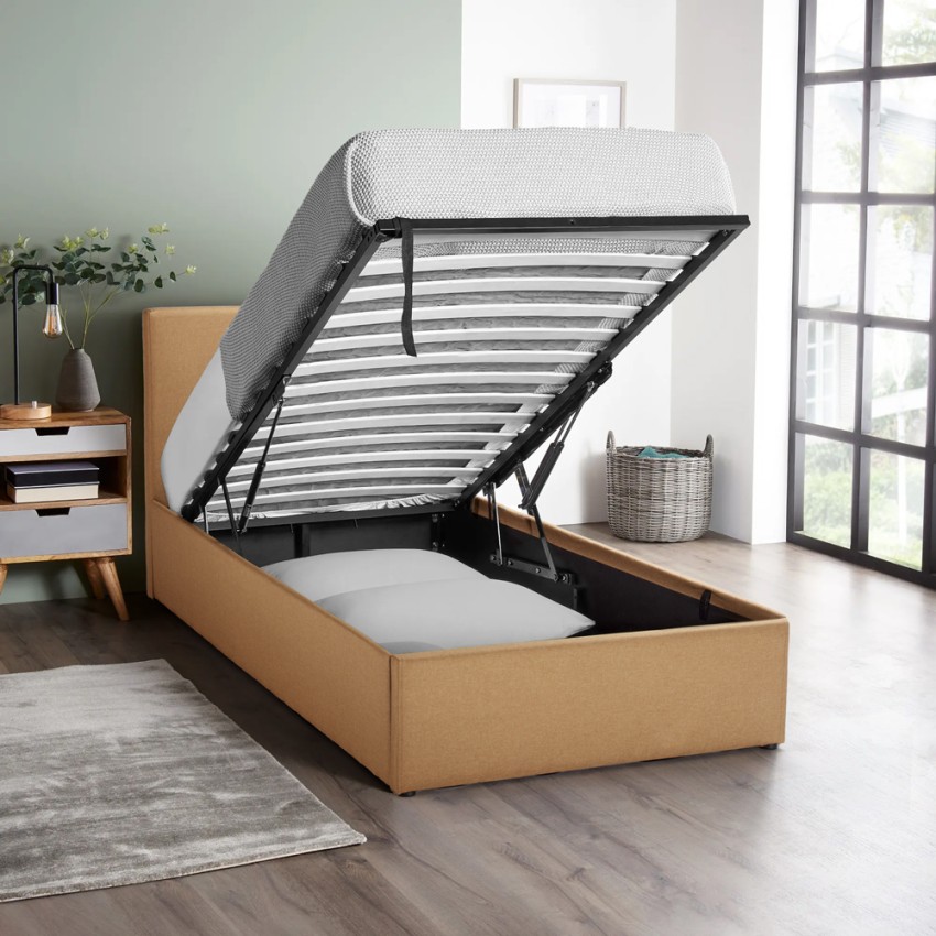 Letto singolo 1 piazza con rete e contenitore 80x190 Basel Twin - Foto 10 di 33