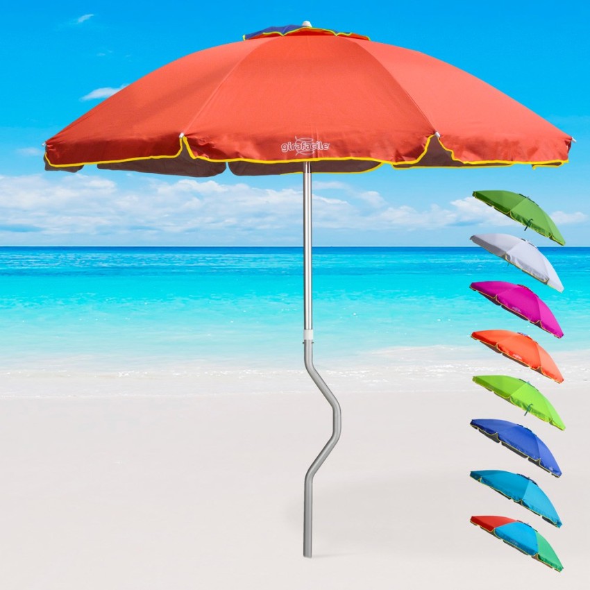 Ombrellone mare GiraFacile 220 Cm alluminio Protezione uv spiaggia pesca Eolo - Foto 8 di 41
