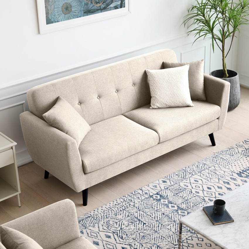 Divano soggiorno 3 posti moderno design nordico resistente 191cm Hayem - Foto 3 di 22