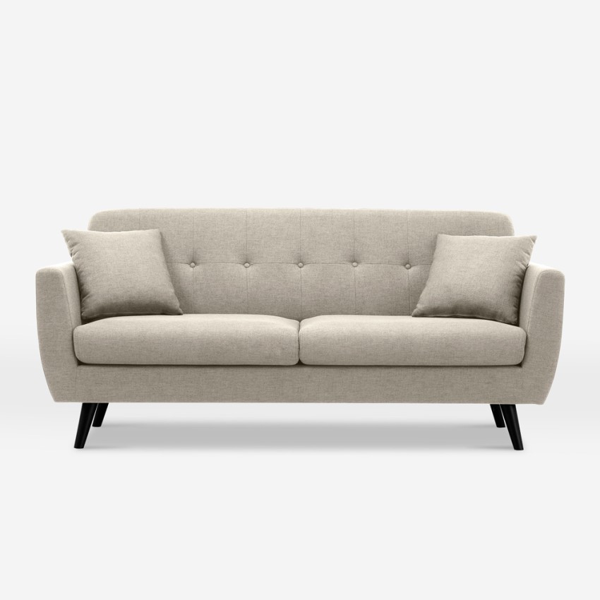 Divano soggiorno 3 posti moderno design nordico resistente 191cm Hayem - Foto 4 di 22