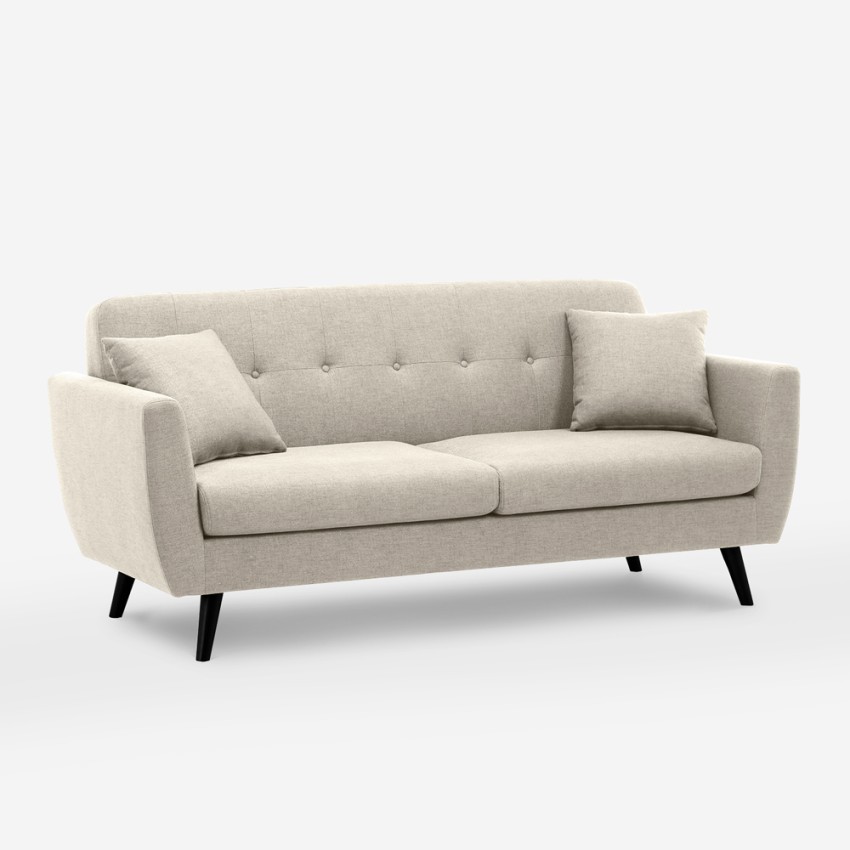 Divano soggiorno 3 posti moderno design nordico resistente 191cm Hayem - Foto 5 di 22