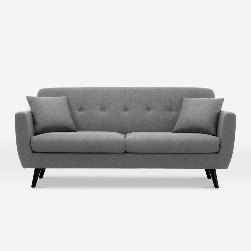 Divano soggiorno 3 posti moderno design nordico resistente 191cm Hayem - Foto 14 di 22