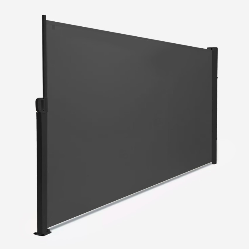 Paravento Esterno Retrattile Taupe - 160 X 400 Cm, Tenda Laterale Impermeabile Per Privacy Giardino