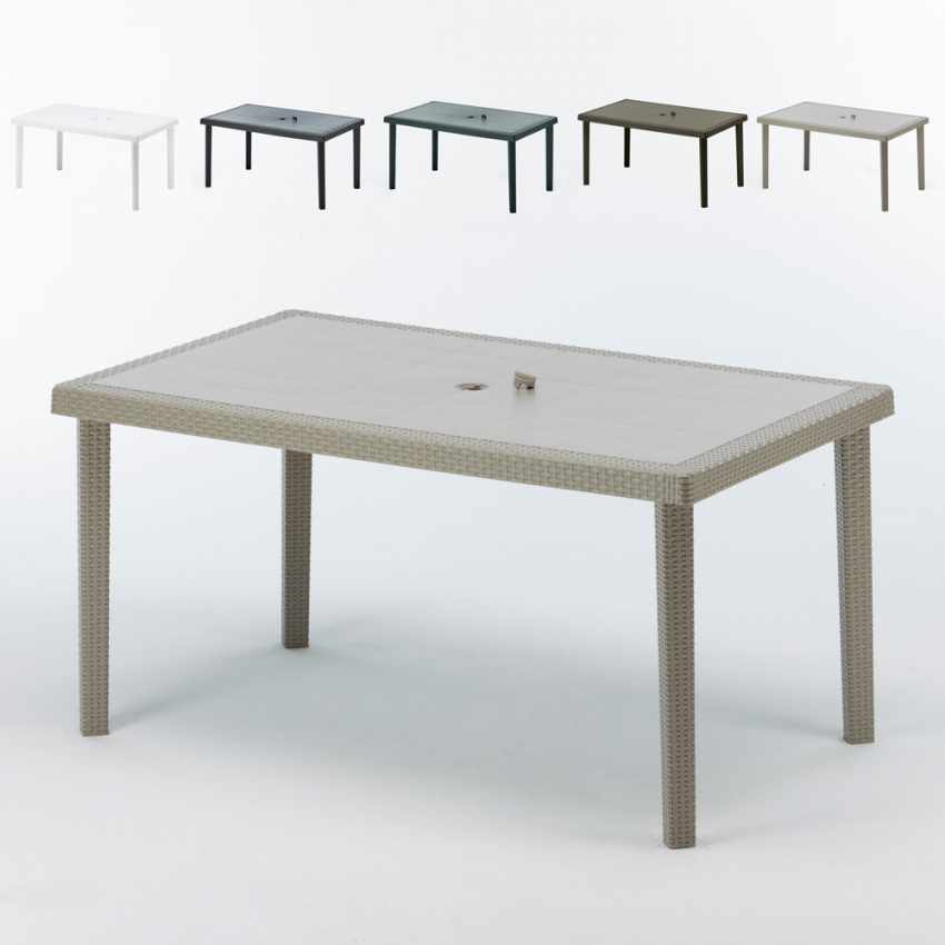 Tavolo In Rattan Giardino Esterni Bar 150X90Cm Boheme ...