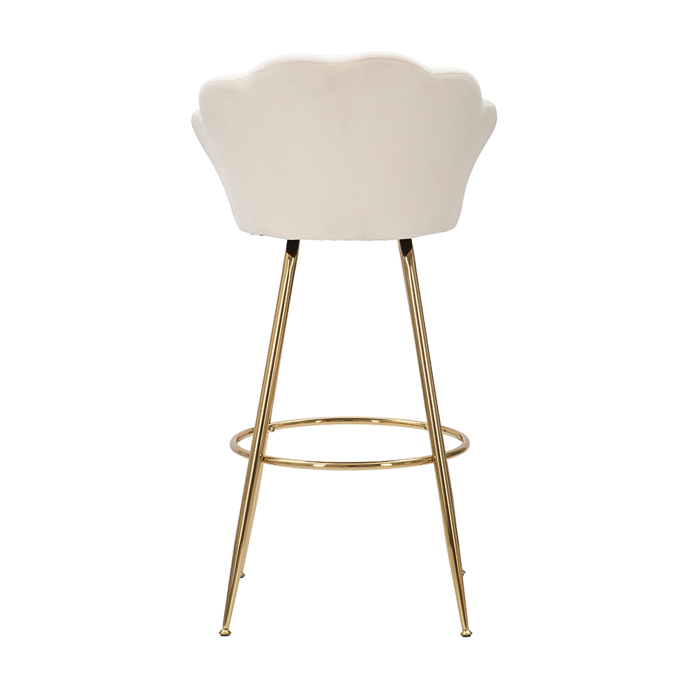 Sgabello bar cucina schienale a fiore gambe dorate h90cm Vienna - Foto 30 di 31