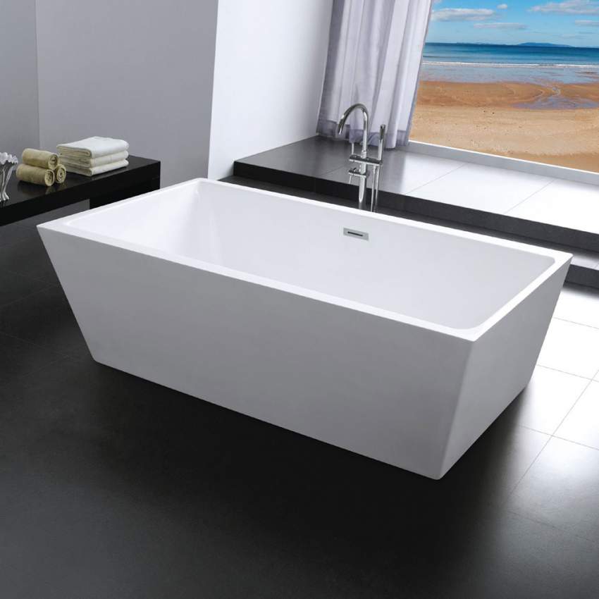Milo Vasca Da Bagno Design Freestanding Ad Isola Rettangolare