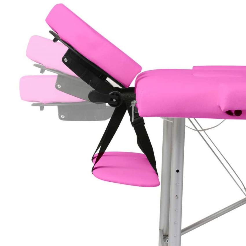 Lettino da Massaggio in Alluminio Pieghevole Portatile 2 Zone 210 cm Shiatsu - Foto 37 di 41