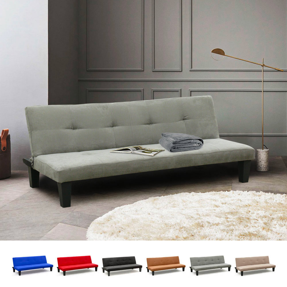 Divano 2 Posti Con Letto.Divano In Microfibra Pronto Letto Per Casa Ufficio Sala D Attesa Onice