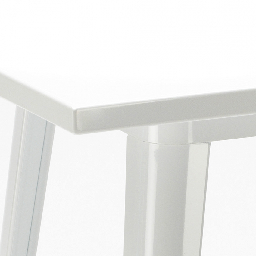 tavolino alto per sgabelli industrial acciaio metallo 60x60 nut - Foto 12 di 19