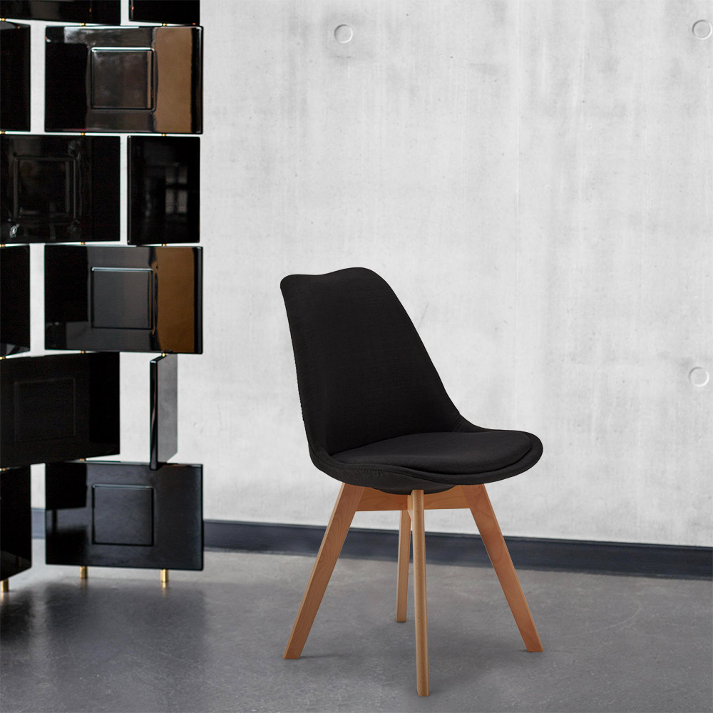 Sedie con Cuscino Tessuto Design Scandinavo TULIP NORDICA PLUS per Cucina e Bar Sedie con Cuscino Tessuto Design Scandinavo TULIP NORDICA PLUS per Cucina e Bar