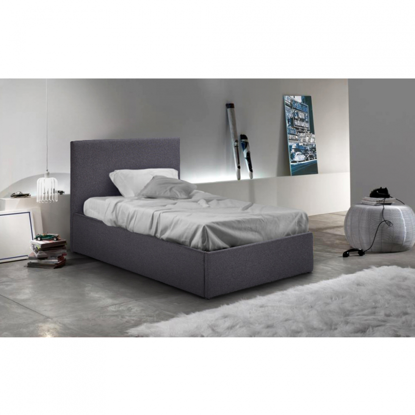 Letto singolo 1 piazza con rete e contenitore 80x190 Basel Twin - Foto 4 di 33
