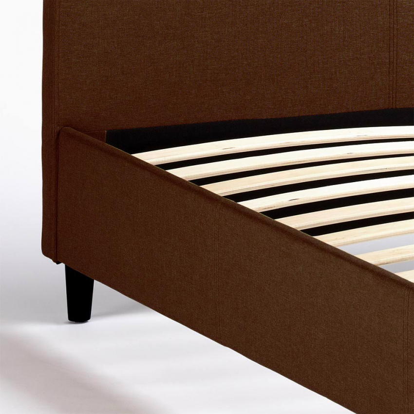 Letto matrimoniale 2 piazze in tessuto con testiera 160x190 Lausanne King - Imagen 27 de 29