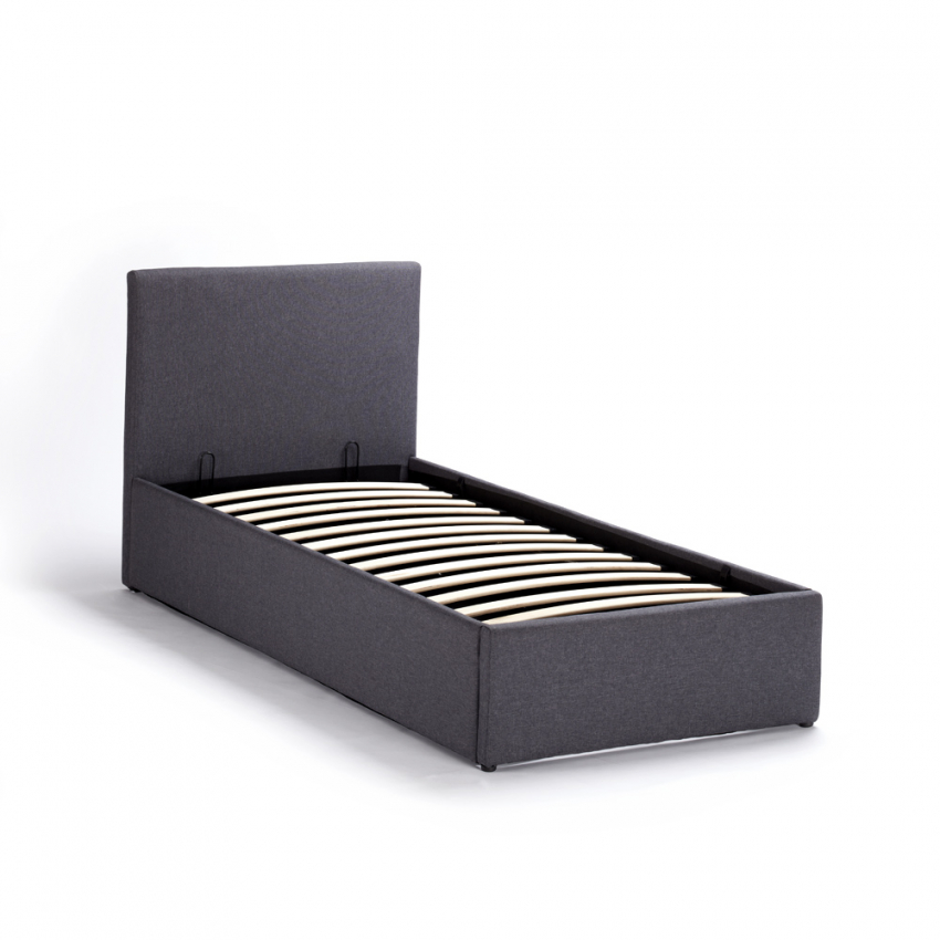 Letto singolo 1 piazza con rete e contenitore 80x190 Basel Twin - Foto 6 di 33