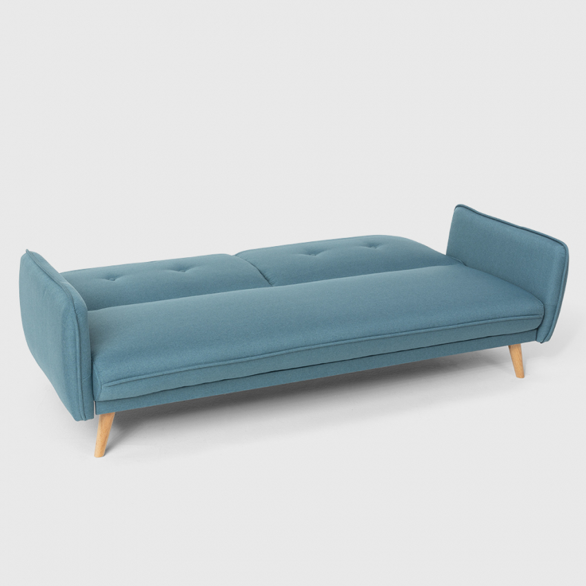Divano letto clic clac 3 posti reclinabile design nordico in tessuto Merida - Foto 34 di 50