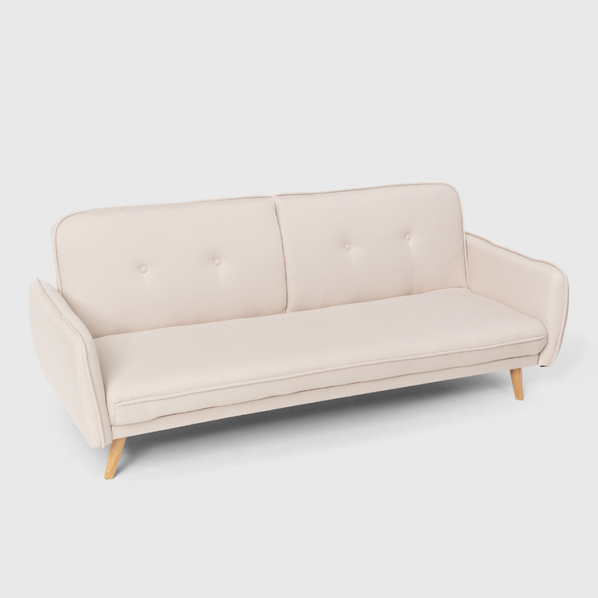 Divano letto clic clac 3 posti reclinabile design nordico in tessuto Merida - Foto 11 di 50