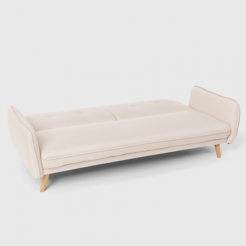 Divano letto clic clac 3 posti reclinabile design nordico in tessuto Merida - Foto 13 di 50