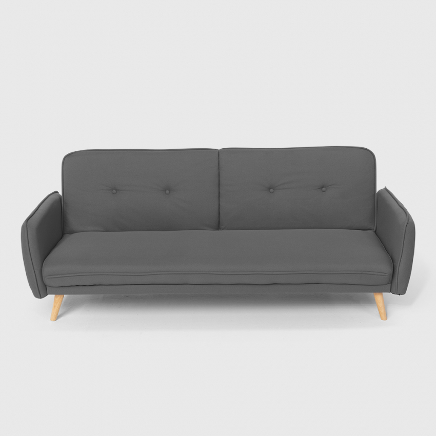 Divano letto clic clac 3 posti reclinabile design nordico in tessuto Merida - Foto 40 di 50