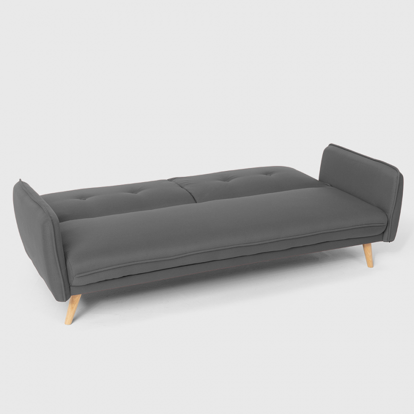 Divano letto clic clac 3 posti reclinabile design nordico in tessuto Merida - Foto 41 di 50