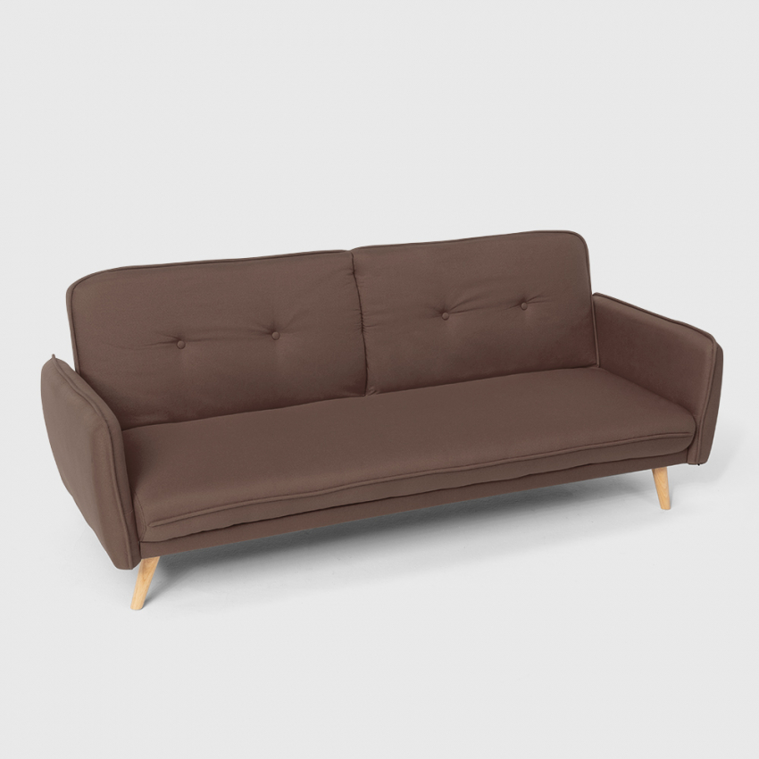 Divano letto clic clac 3 posti reclinabile design nordico in tessuto Merida - Foto 46 di 50