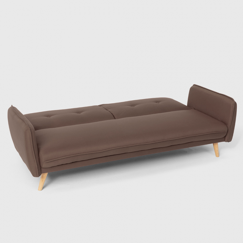Divano letto clic clac 3 posti reclinabile design nordico in tessuto Merida - Foto 48 di 50