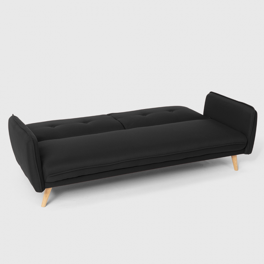 Divano letto clic clac 3 posti reclinabile design nordico in tessuto Merida - Foto 27 di 50
