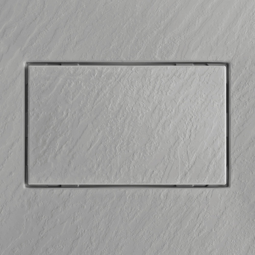 Piatto doccia filo pavimento rettangolare in resina 120x90 Stone - Foto 5 di 38