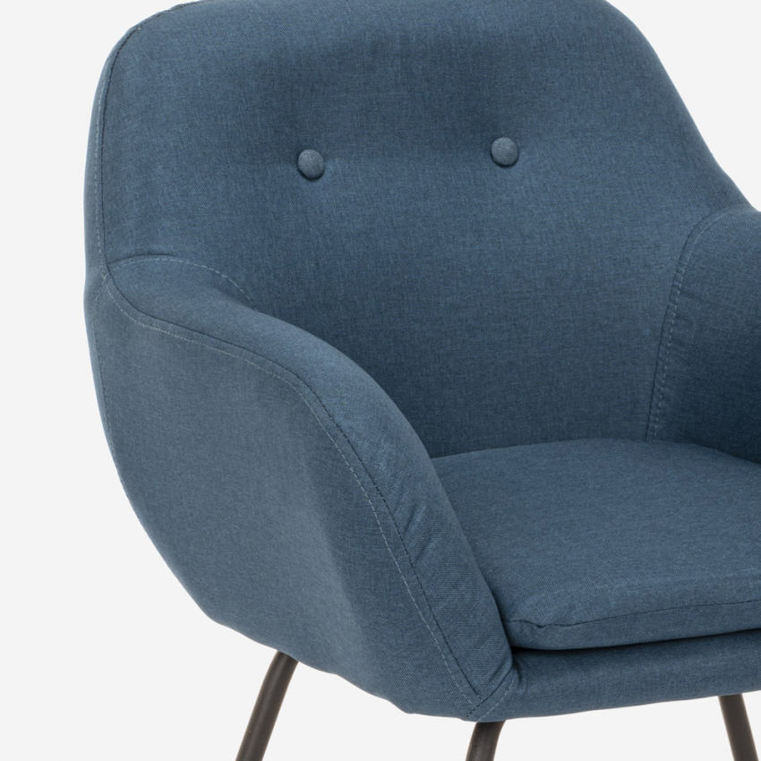 Sedia poltrona a dondolo design moderno patchwork tessuto Woodpecker - Foto 34 di 36