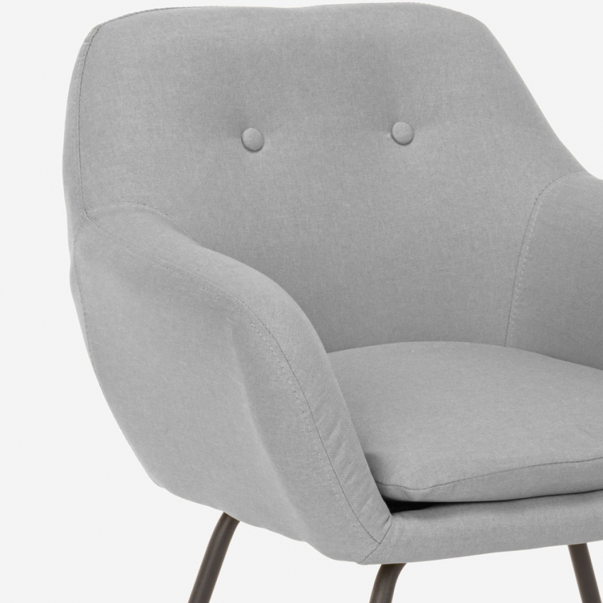 Sedia poltrona a dondolo design moderno patchwork tessuto Woodpecker - Foto 6 di 36