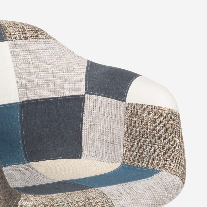 Sedia poltrona patchwork design nordico salotto cucina studio Herion - Foto 30 di 37