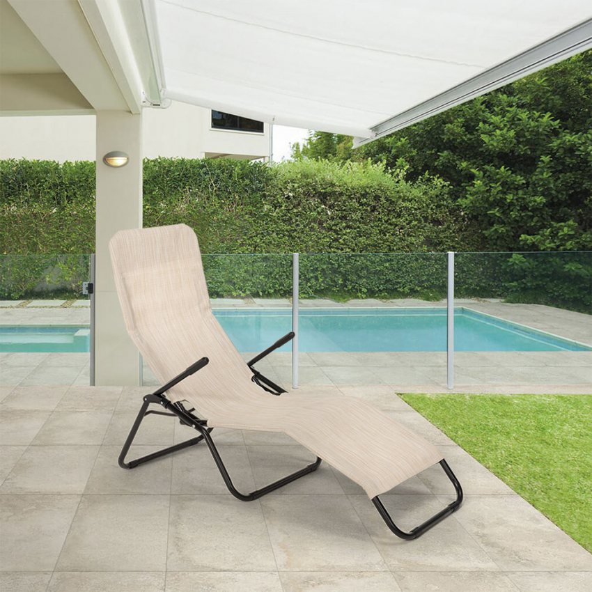 2 lettini sdraio pieghevole basculante zero gravity spiaggia giardino Pasha - Foto 3 di 29