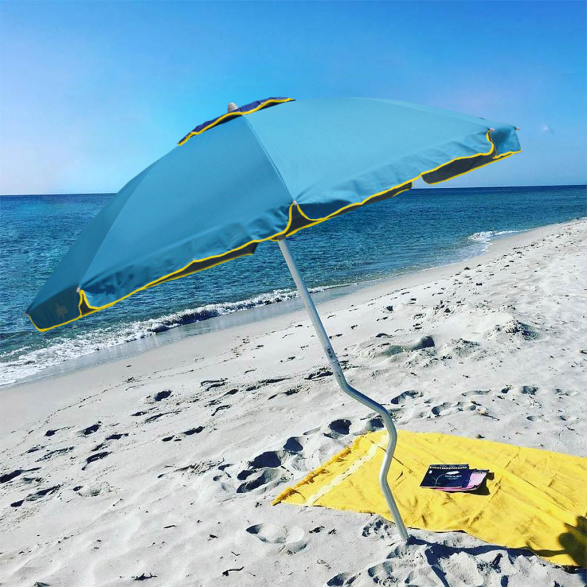 Ombrellone mare GiraFacile 220 Cm alluminio Protezione uv spiaggia pesca Eolo - Foto 14 di 41