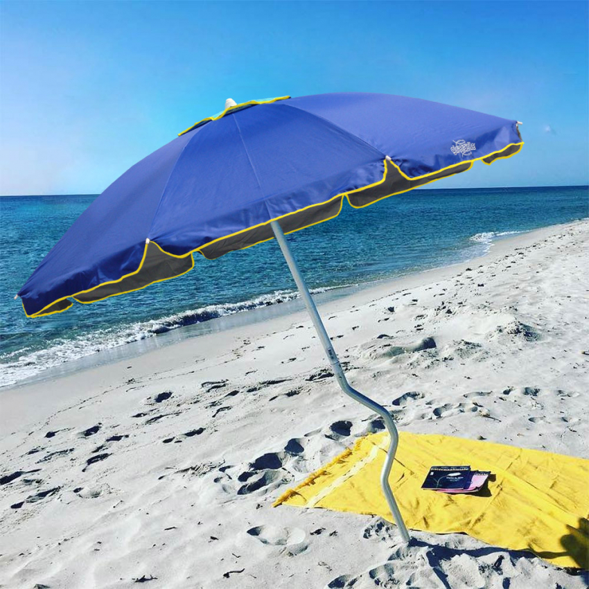 Ombrellone mare GiraFacile 220 Cm alluminio Protezione uv spiaggia pesca Eolo - Foto 19 di 41