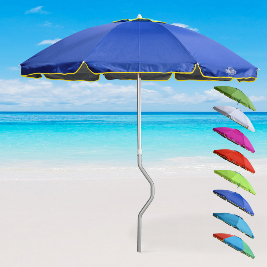 Ombrellone mare GiraFacile 220 Cm alluminio Protezione uv spiaggia pesca Eolo - Foto 18 di 41