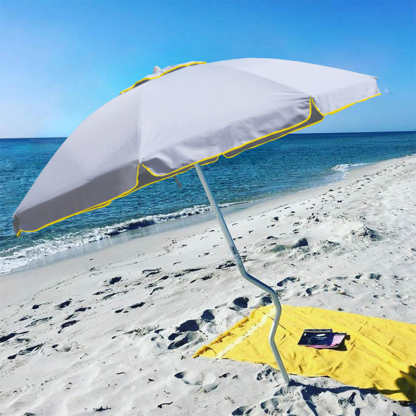 Ombrellone mare GiraFacile 220 Cm alluminio Protezione uv spiaggia pesca Eolo - Foto 4 di 41