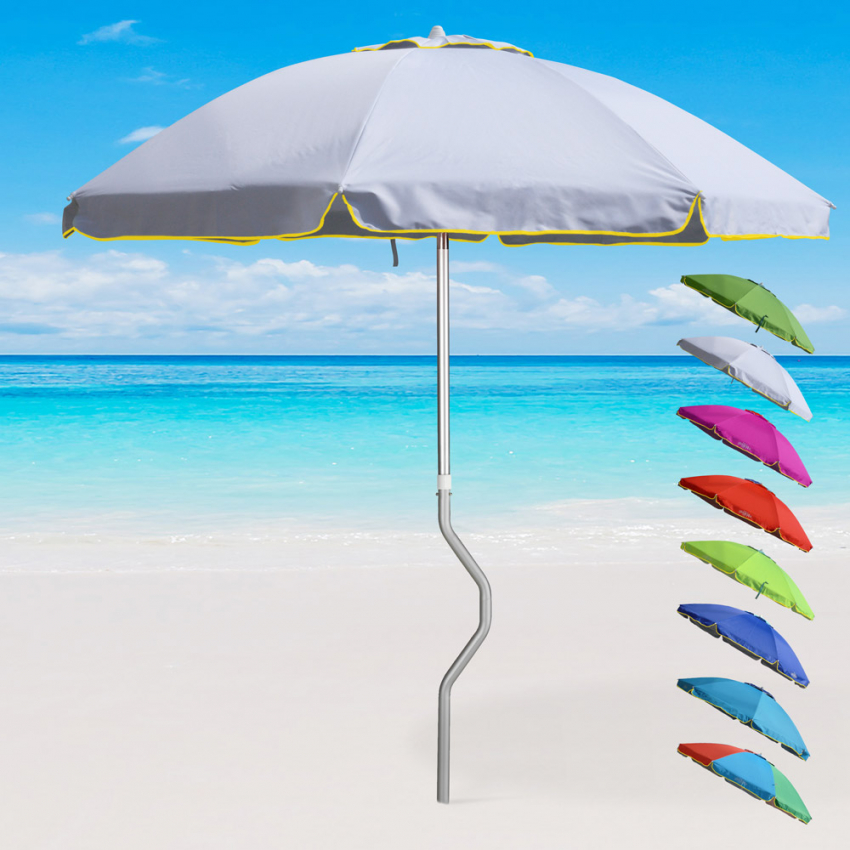 Ombrellone mare GiraFacile 220 Cm alluminio Protezione uv spiaggia pesca Eolo - Foto 3 di 41