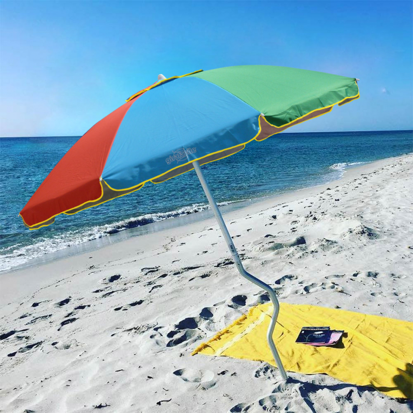 Ombrellone mare GiraFacile 220 Cm alluminio Protezione uv spiaggia pesca Eolo - Foto 29 di 41