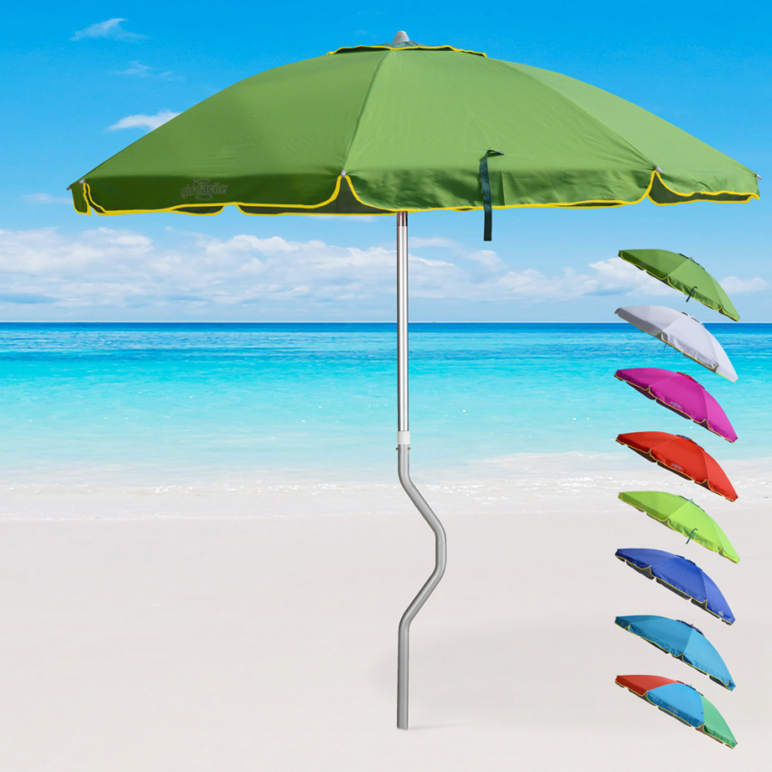 Ombrellone mare GiraFacile 220 Cm alluminio Protezione uv spiaggia pesca Eolo - Foto 38 di 41