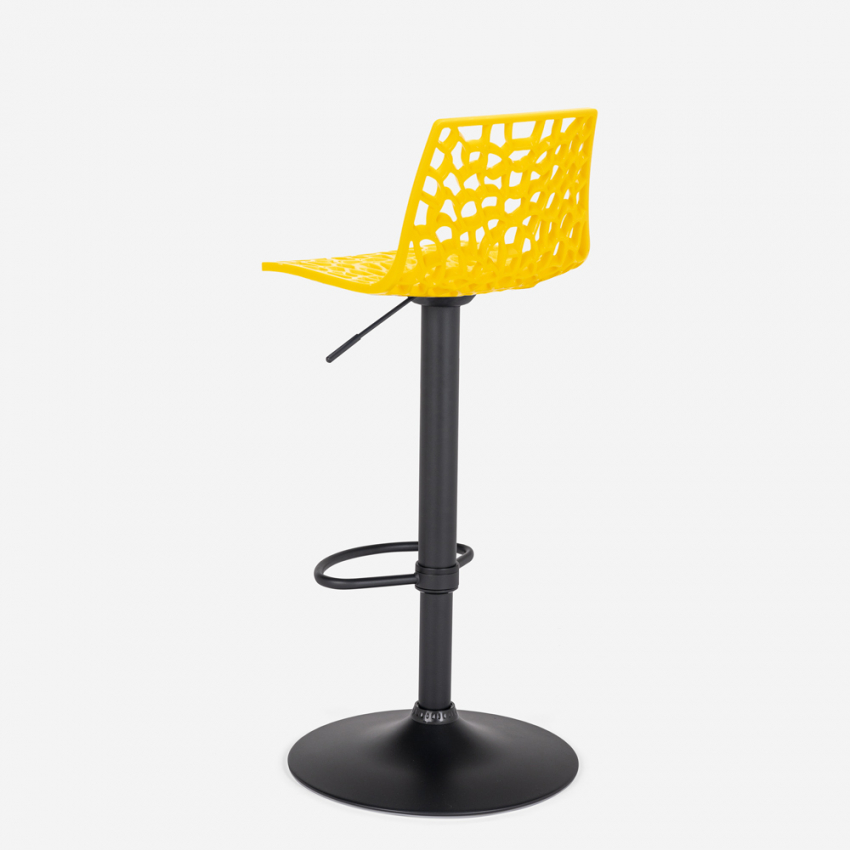 Sgabello design cucina bar base nero opaco regolabile Grand Soleil Spider Matt - Foto 17 di 61