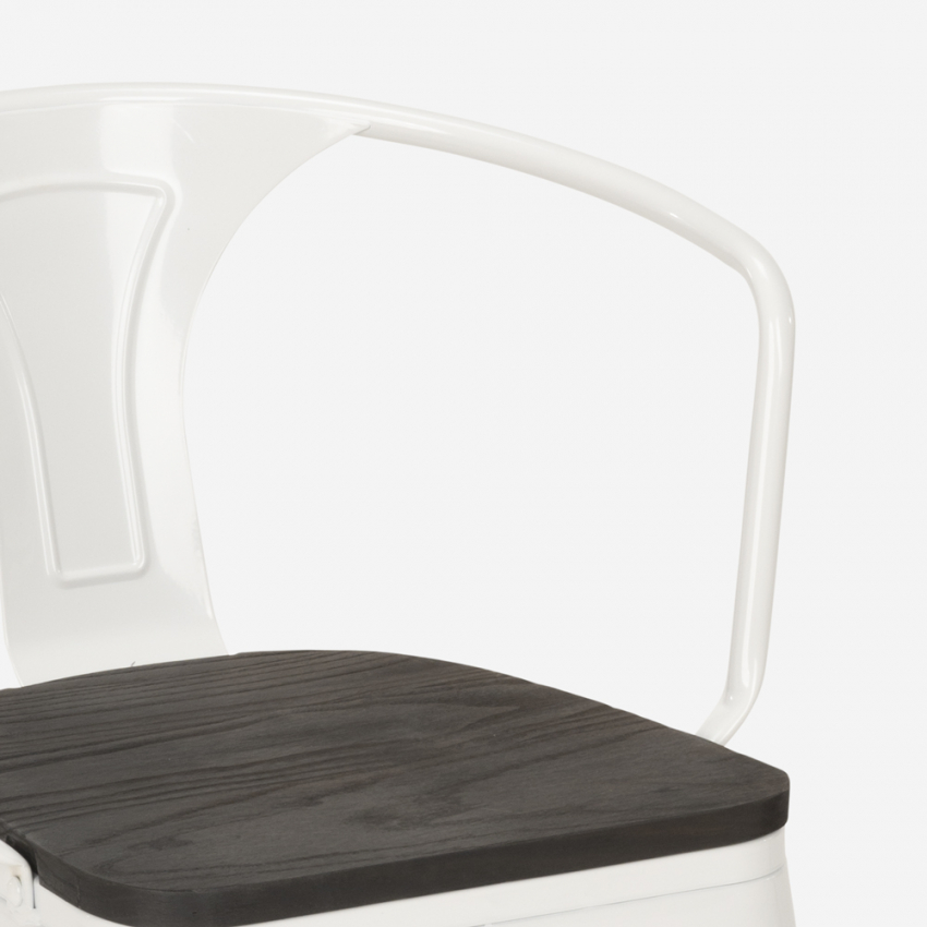 set tavolo nero 80x80cm 4 sedie stile industriale century wood black - Foto 10 di 71