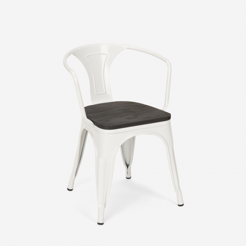 set tavolo nero 80x80cm 4 sedie stile industriale century wood black - Foto 7 di 71