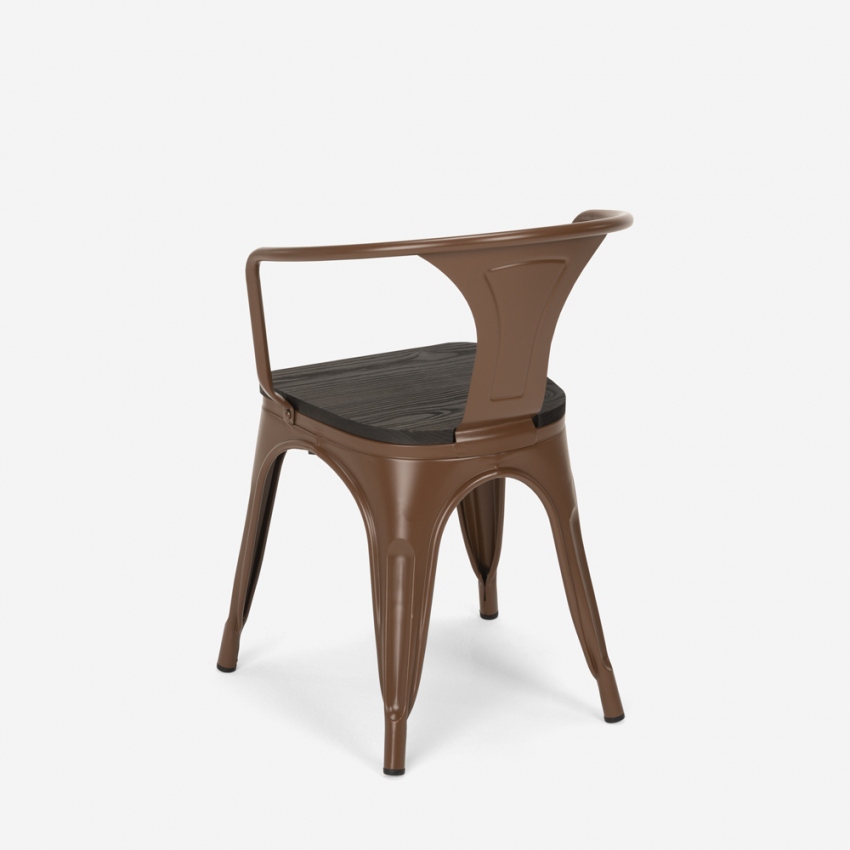 set tavolo nero 80x80cm 4 sedie stile industriale century wood black - Foto 48 di 71
