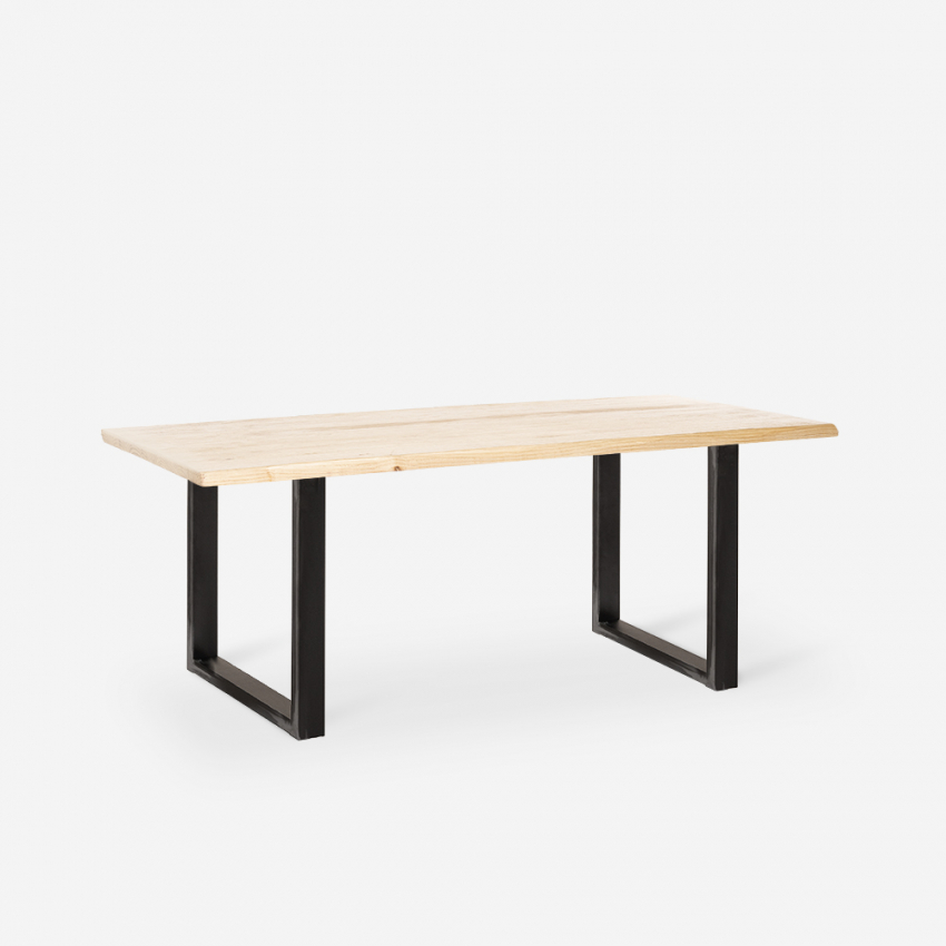 Set tavolo da pranzo 160x80cm legno metallo 4 sedie trasparenti Jaipur M - Foto 16 di 23