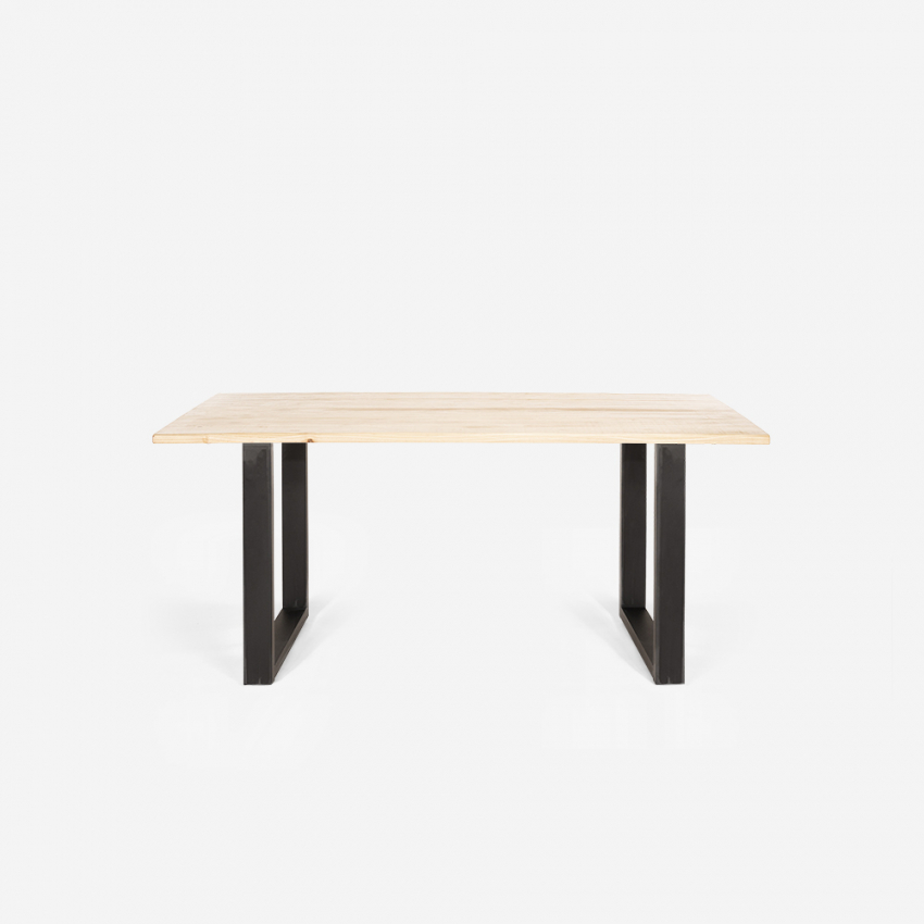 Set tavolo da pranzo 160x80cm legno metallo 4 sedie trasparenti Jaipur M - Foto 17 di 23