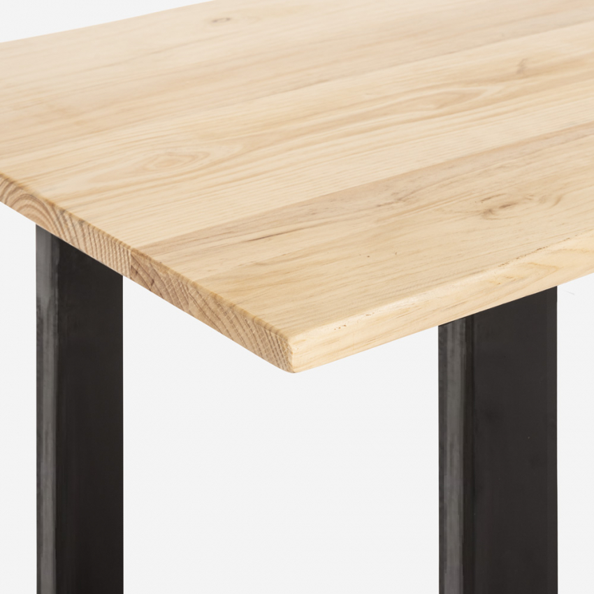 Set tavolo da pranzo 160x80cm legno metallo 4 sedie trasparenti Jaipur M - Foto 18 di 23