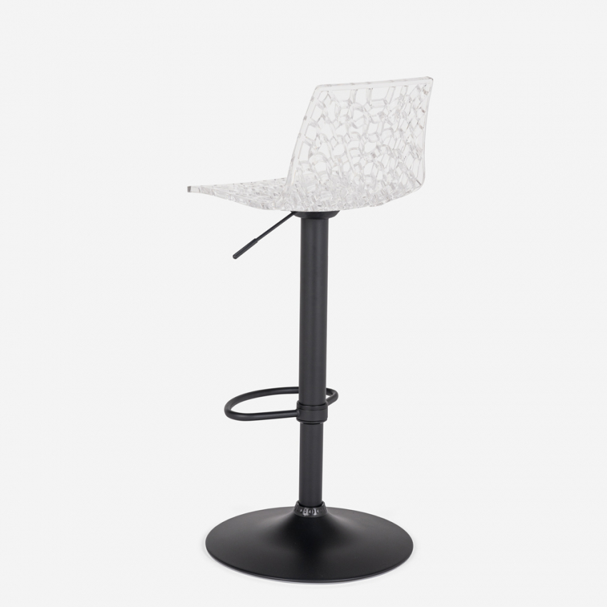 Sgabello design cucina bar base nero opaco regolabile Grand Soleil Spider Matt - Foto 59 di 61
