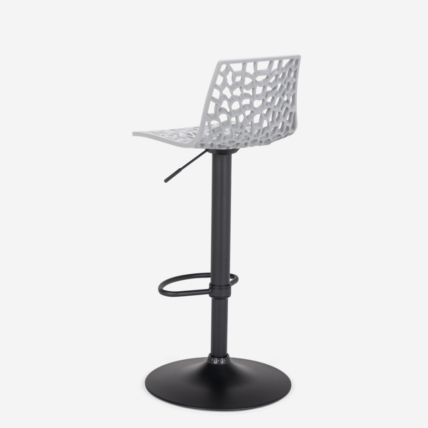 Sgabello design cucina bar base nero opaco regolabile Grand Soleil Spider Matt - Foto 41 di 61