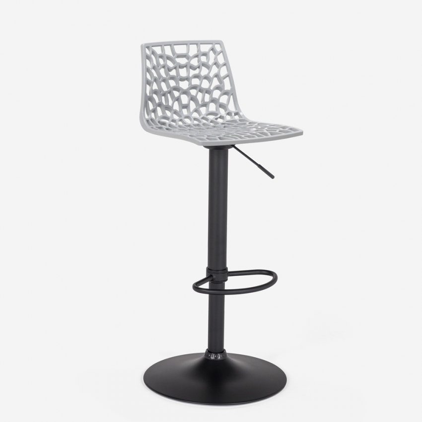 Sgabello design cucina bar base nero opaco regolabile Grand Soleil Spider Matt - Foto 40 di 61