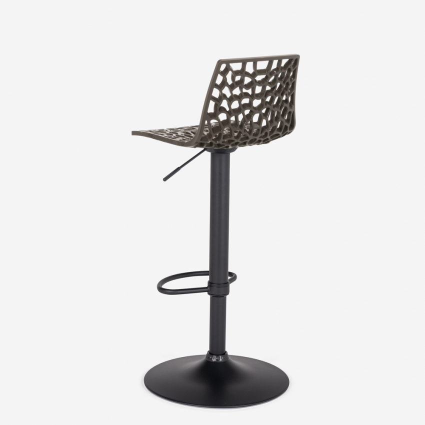 Sgabello design cucina bar base nero opaco regolabile Grand Soleil Spider Matt - Foto 35 di 61