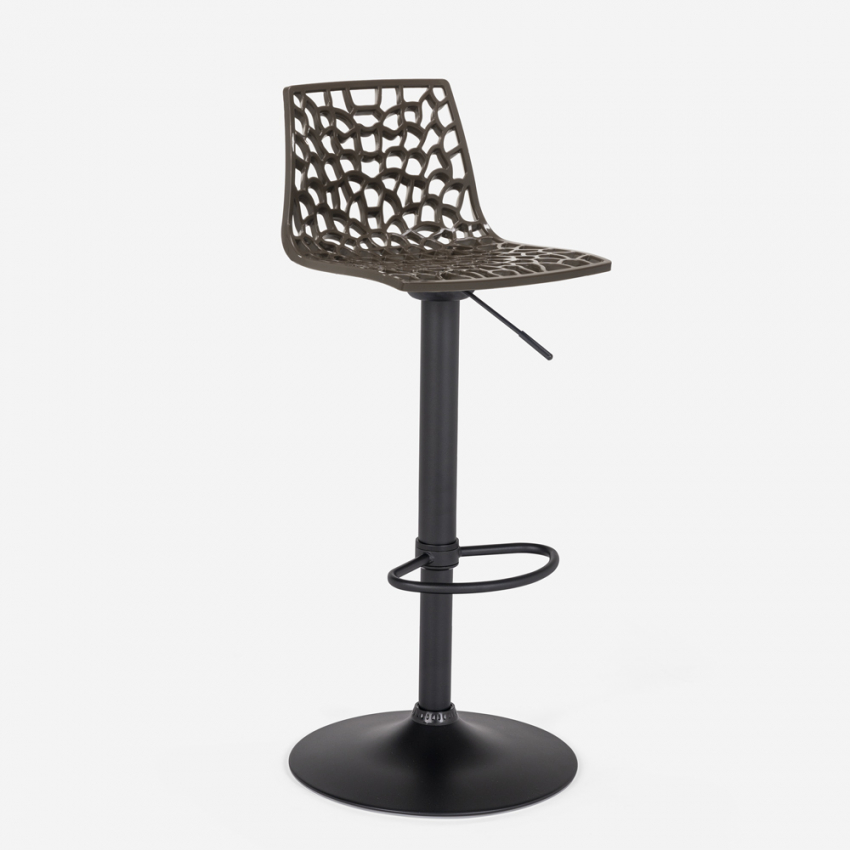 Sgabello design cucina bar base nero opaco regolabile Grand Soleil Spider Matt - Foto 34 di 61